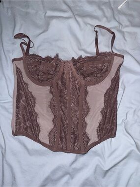 Urban Outfitters Corset Top in Mauve